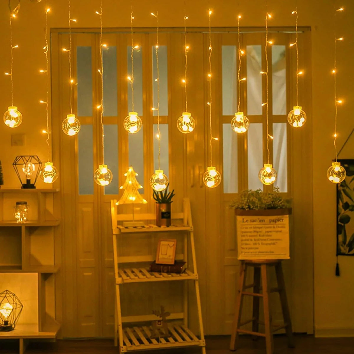 Hanging LED Globe String Lights 3.5 m, photo 3 of 6, Oasis Store Qatar