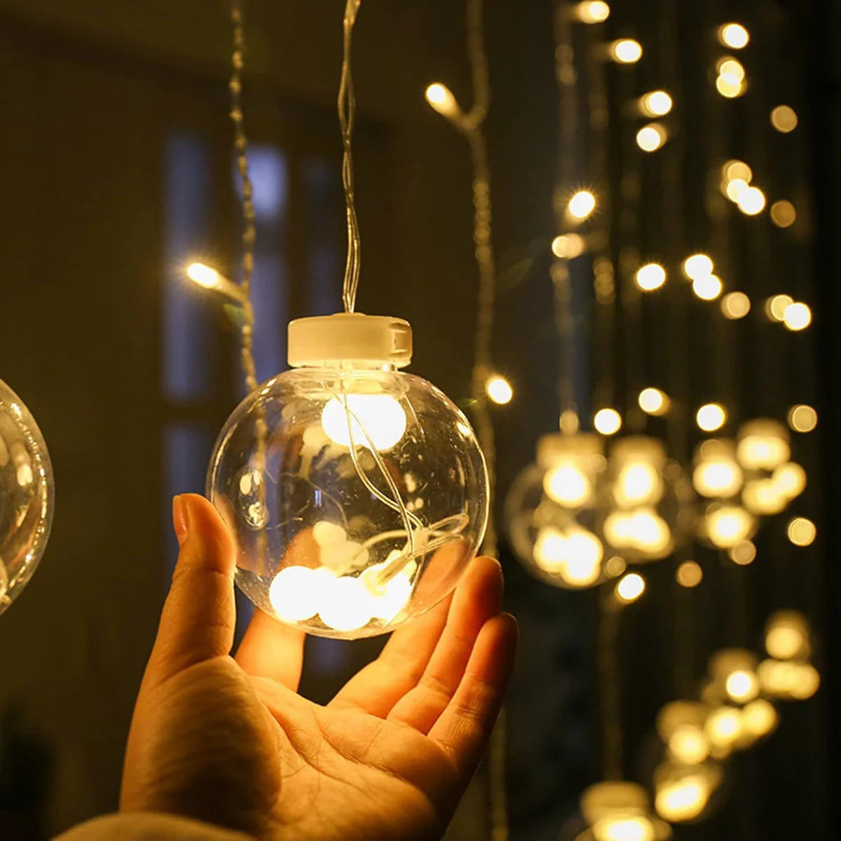 Hanging LED Globe String Lights 3.5 m, photo 5 of 6, Oasis Store Qatar