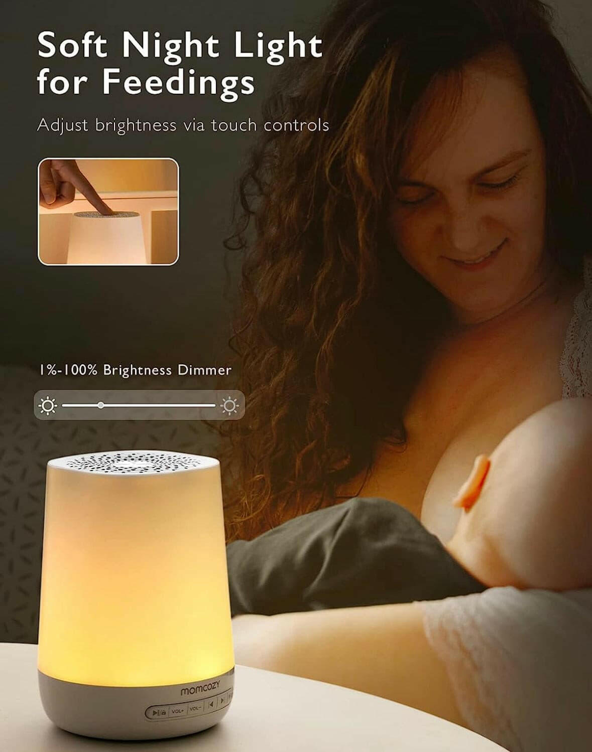 Momcozy White Noise Machine with Night Light - view 6