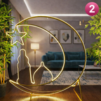 Ramadan Crescent & Star LED Floor Light, photo 2 of 4, Oasis Store Qatar