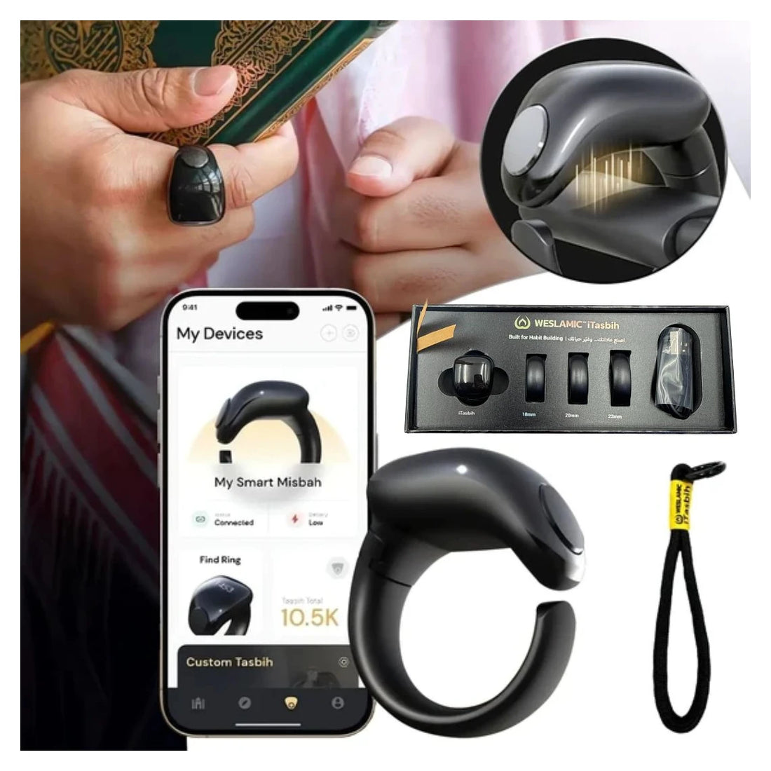 Smart Tasbih Ring with App, photo 3 of 8, Oasis Store Qatar