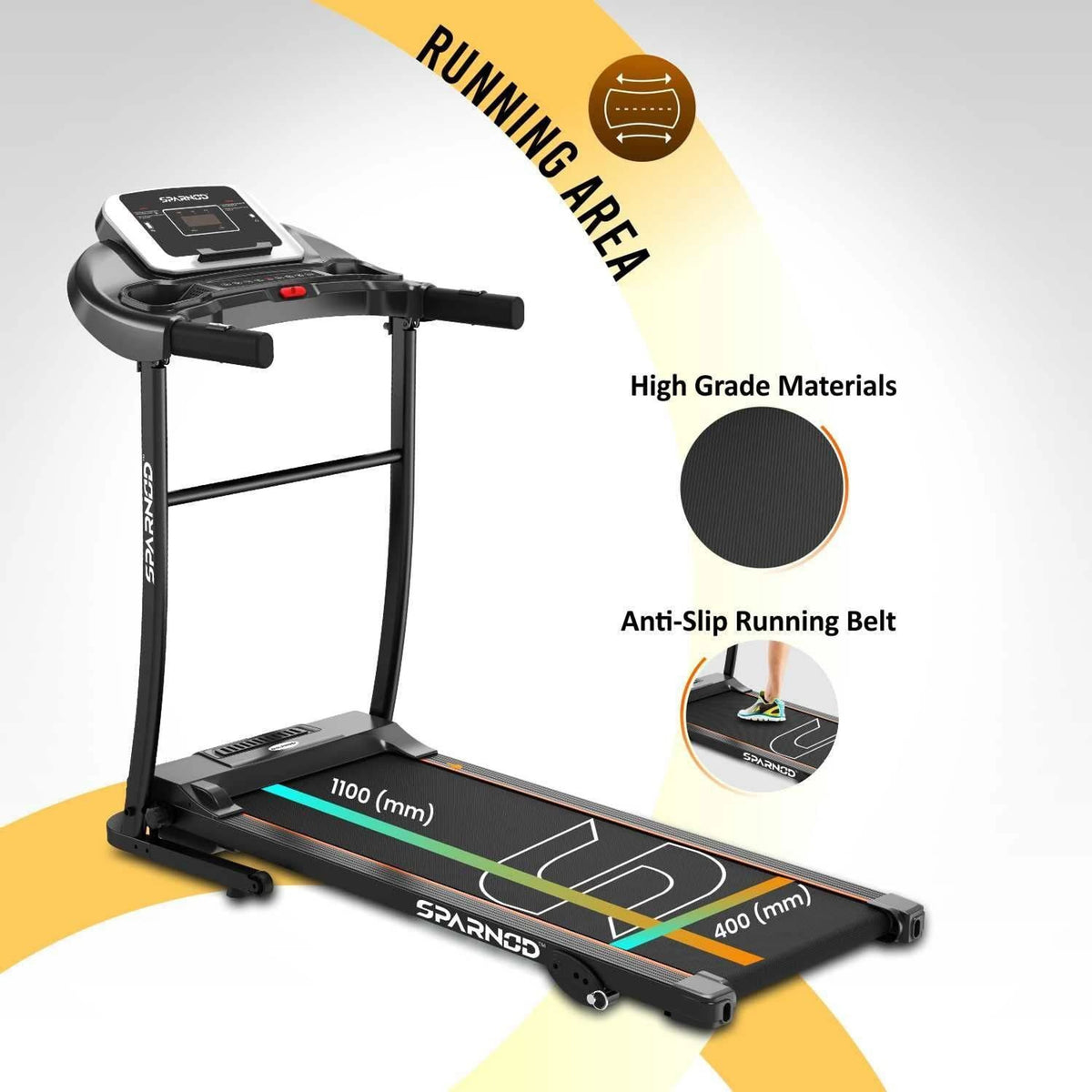 جهاز مشي كهربائي Sparnod Fitness STH-1250 أوتوماتيكي