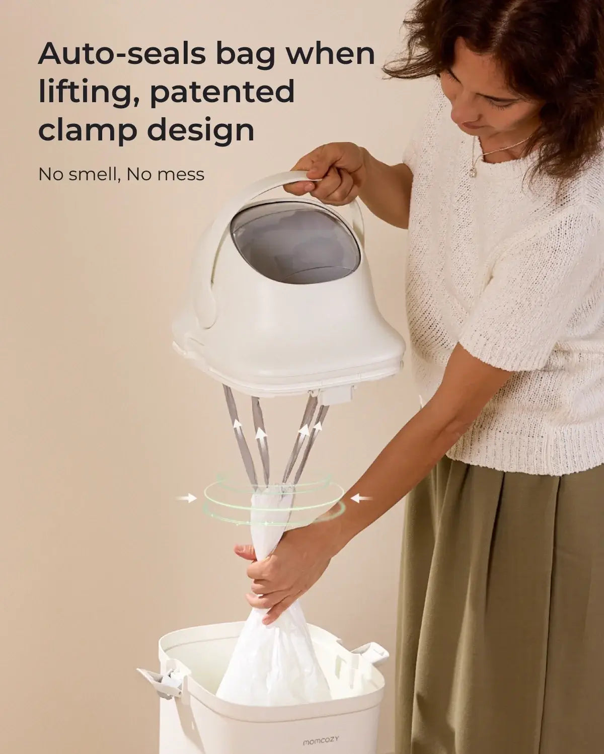 Momcozy Triple-Seal Diaper Pail, 22L - view 9